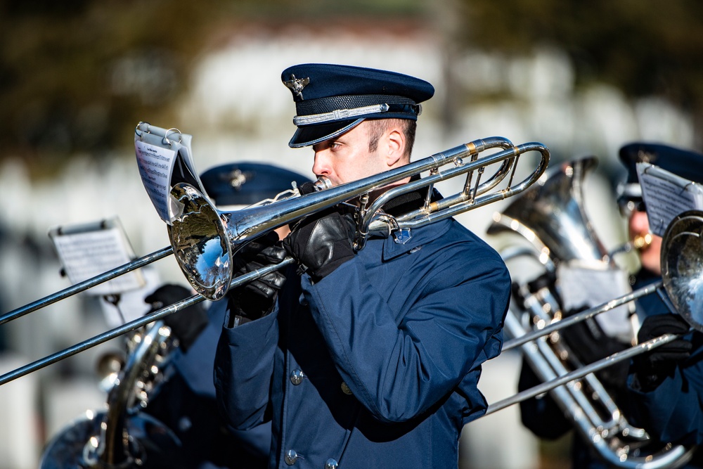 Military Funeral Honors with Funeral Escort are Conducted for U.S. Air Force Col. (ret.) Charles Vasiliadis in Section 7