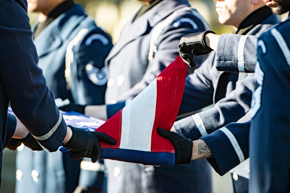 Military Funeral Honors with Funeral Escort are Conducted for U.S. Air Force Col. (ret.) Charles Vasiliadis in Section 7