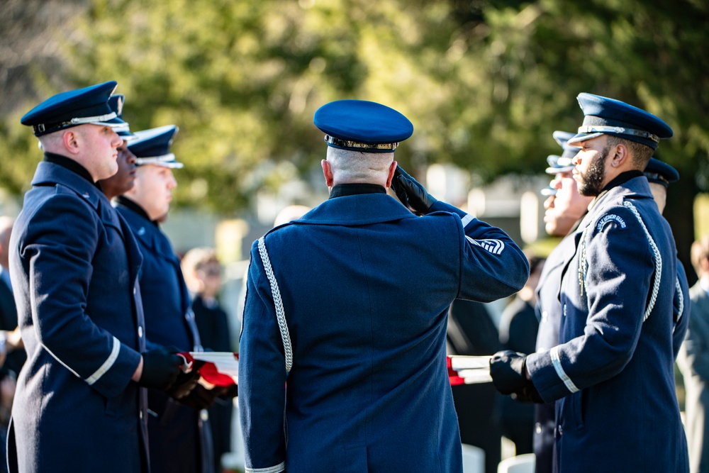 Military Funeral Honors with Funeral Escort are Conducted for U.S. Air Force Col. (ret.) Charles Vasiliadis in Section 7