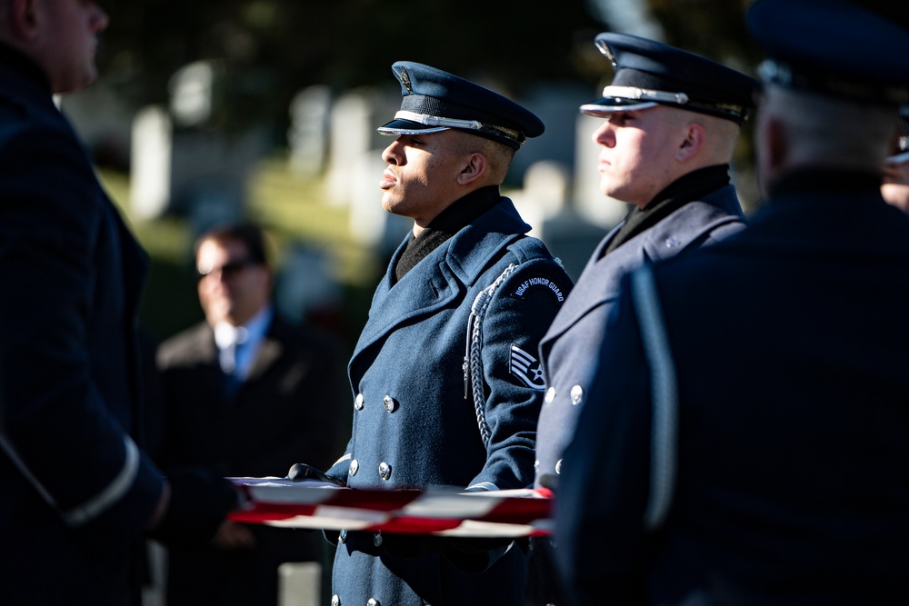 Military Funeral Honors with Funeral Escort are Conducted for U.S. Air Force Col. (ret.) Charles Vasiliadis in Section 7