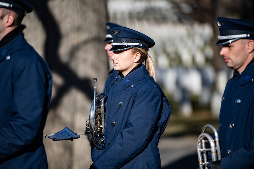 Military Funeral Honors with Funeral Escort are Conducted for U.S. Air Force Col. (ret.) Charles Vasiliadis in Section 7