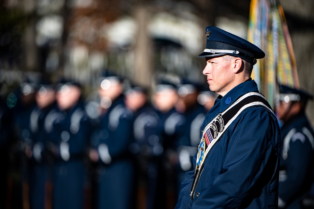 Military Funeral Honors with Funeral Escort are Conducted for U.S. Air Force Col. (ret.) Charles Vasiliadis in Section 7