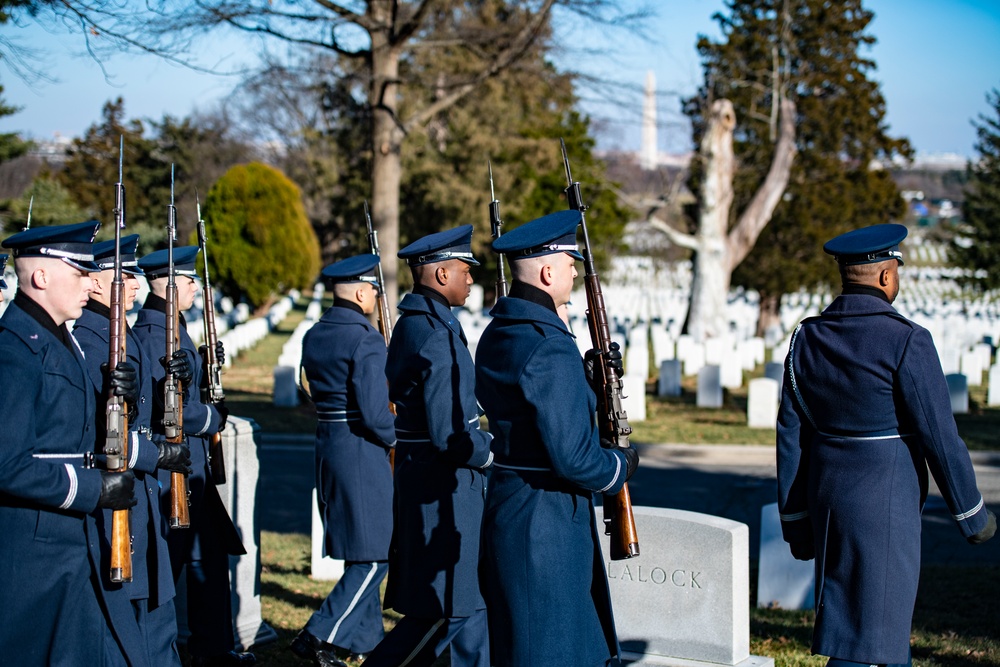 Military Funeral Honors with Funeral Escort are Conducted for U.S. Air Force Col. (ret.) Charles Vasiliadis in Section 7