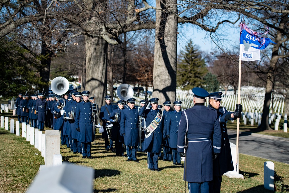 Military Funeral Honors with Funeral Escort are Conducted for U.S. Air Force Col. (ret.) Charles Vasiliadis in Section 7