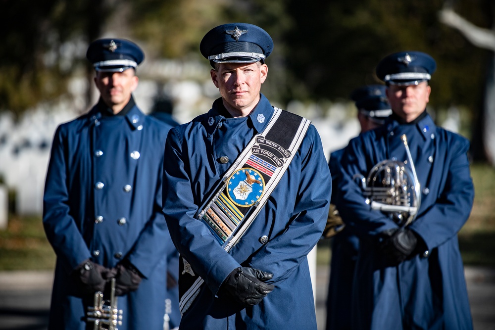 Military Funeral Honors with Funeral Escort are Conducted for U.S. Air Force Col. (ret.) Charles Vasiliadis in Section 7