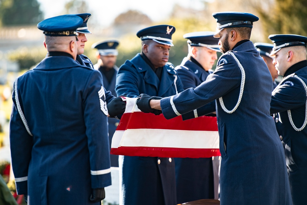 Military Funeral Honors with Funeral Escort are Conducted for U.S. Air Force Col. (ret.) Charles Vasiliadis in Section 7