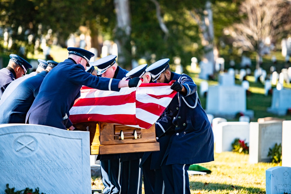 Military Funeral Honors with Funeral Escort are Conducted for U.S. Air Force Col. (ret.) Charles Vasiliadis in Section 7