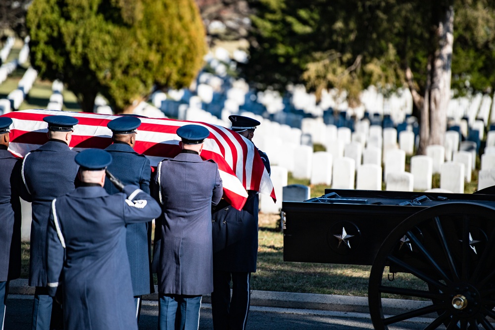 Military Funeral Honors with Funeral Escort are Conducted for U.S. Air Force Col. (ret.) Charles Vasiliadis in Section 7