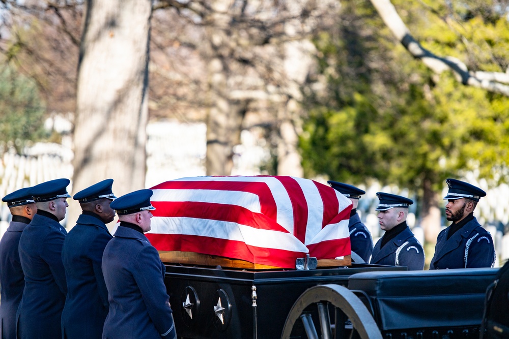 Military Funeral Honors with Funeral Escort are Conducted for U.S. Air Force Col. (ret.) Charles Vasiliadis in Section 7