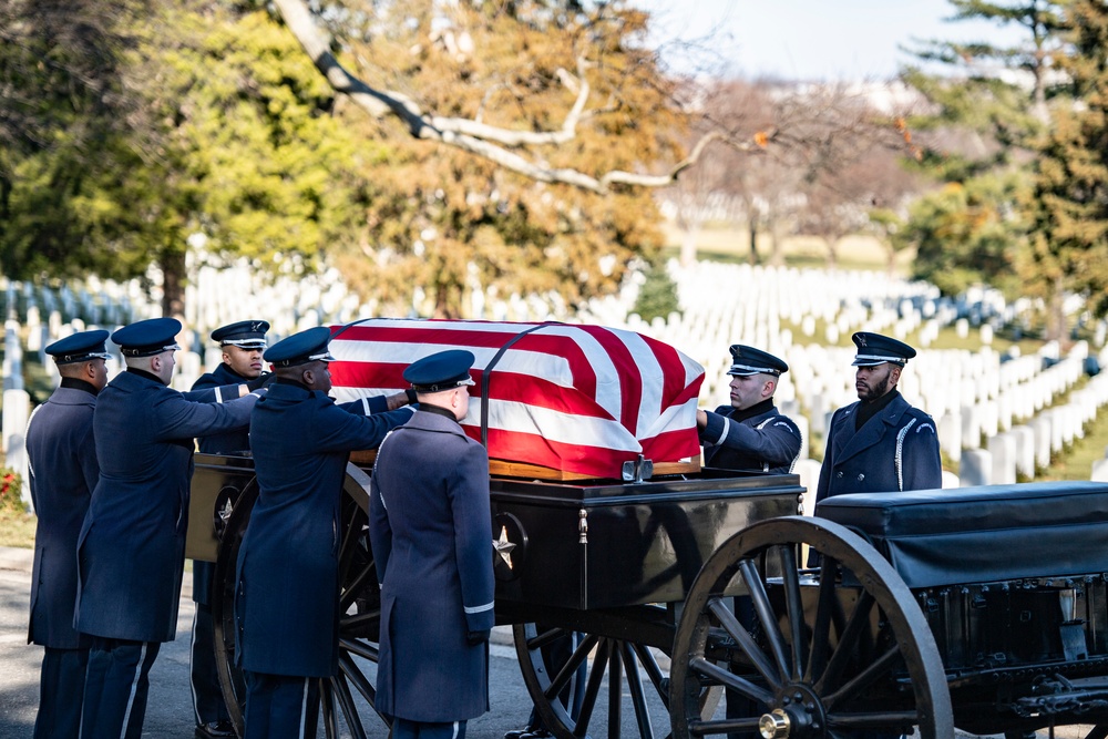 Military Funeral Honors with Funeral Escort are Conducted for U.S. Air Force Col. (ret.) Charles Vasiliadis in Section 7