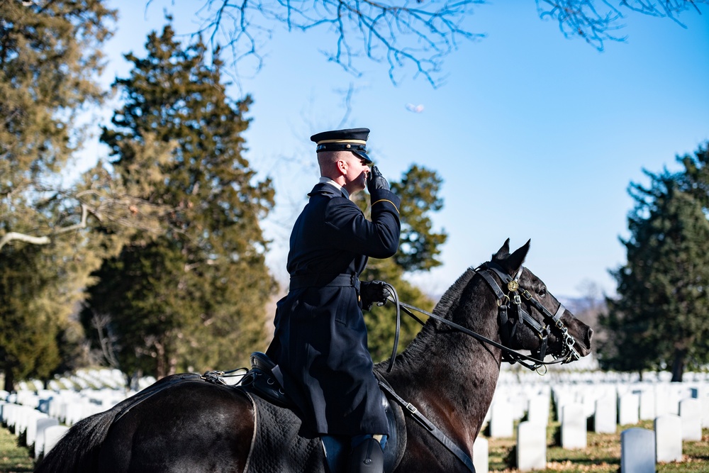 Military Funeral Honors with Funeral Escort are Conducted for U.S. Air Force Col. (ret.) Charles Vasiliadis in Section 7