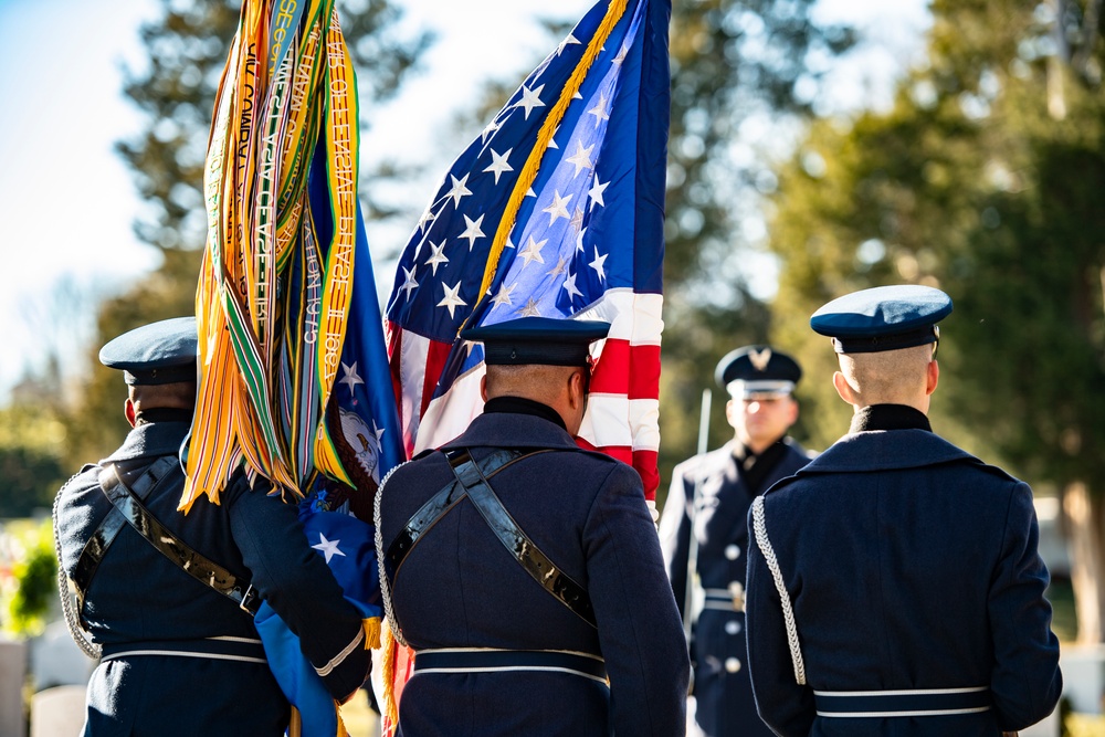 Military Funeral Honors with Funeral Escort are Conducted for U.S. Air Force Col. (ret.) Charles Vasiliadis in Section 7