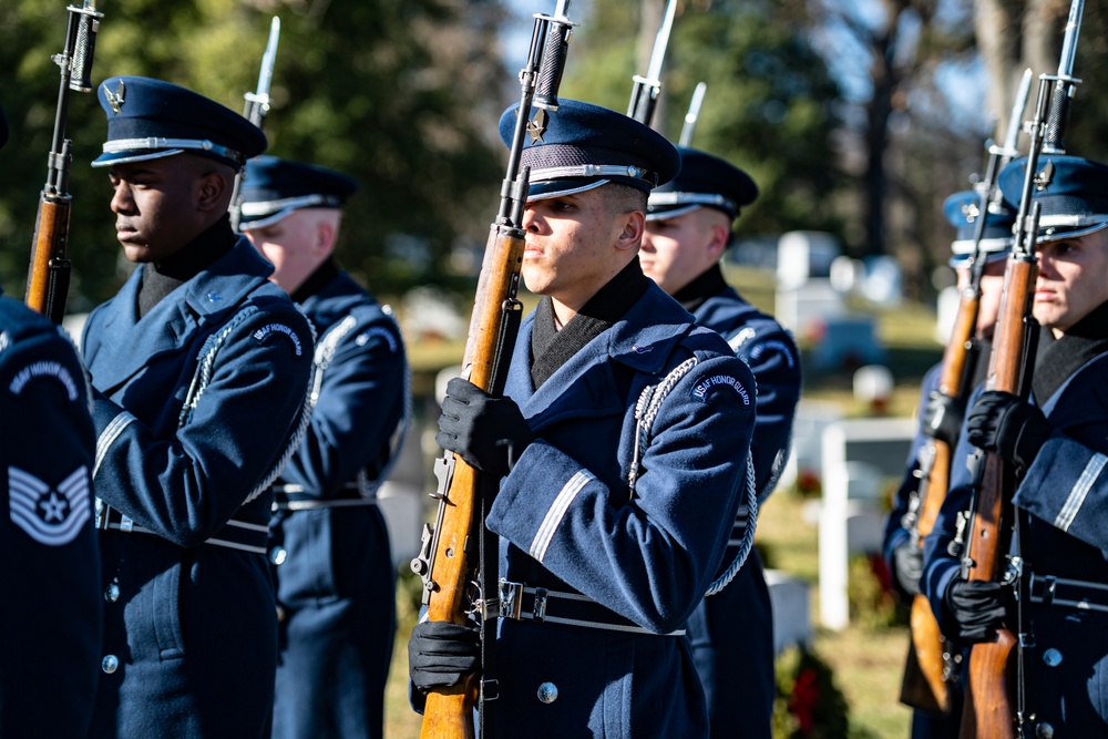 Military Funeral Honors with Funeral Escort are Conducted for U.S. Air Force Col. (ret.) Charles Vasiliadis in Section 7