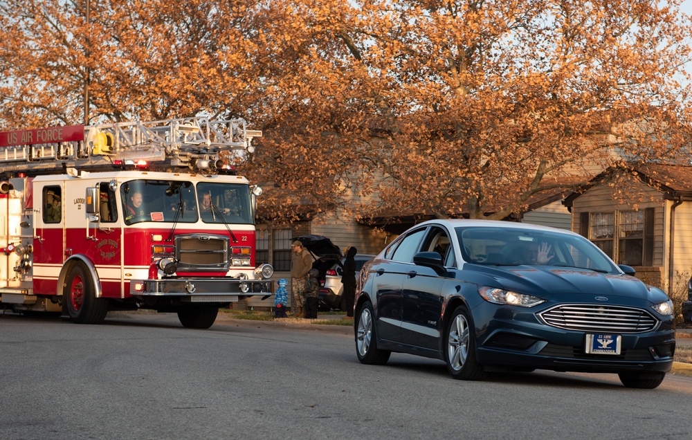 Team McConnell families enjoy Holiday Motorcade