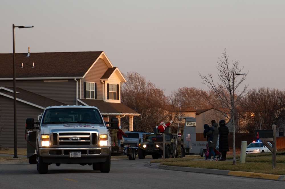 Team McConnell families enjoy Holiday Motorcade