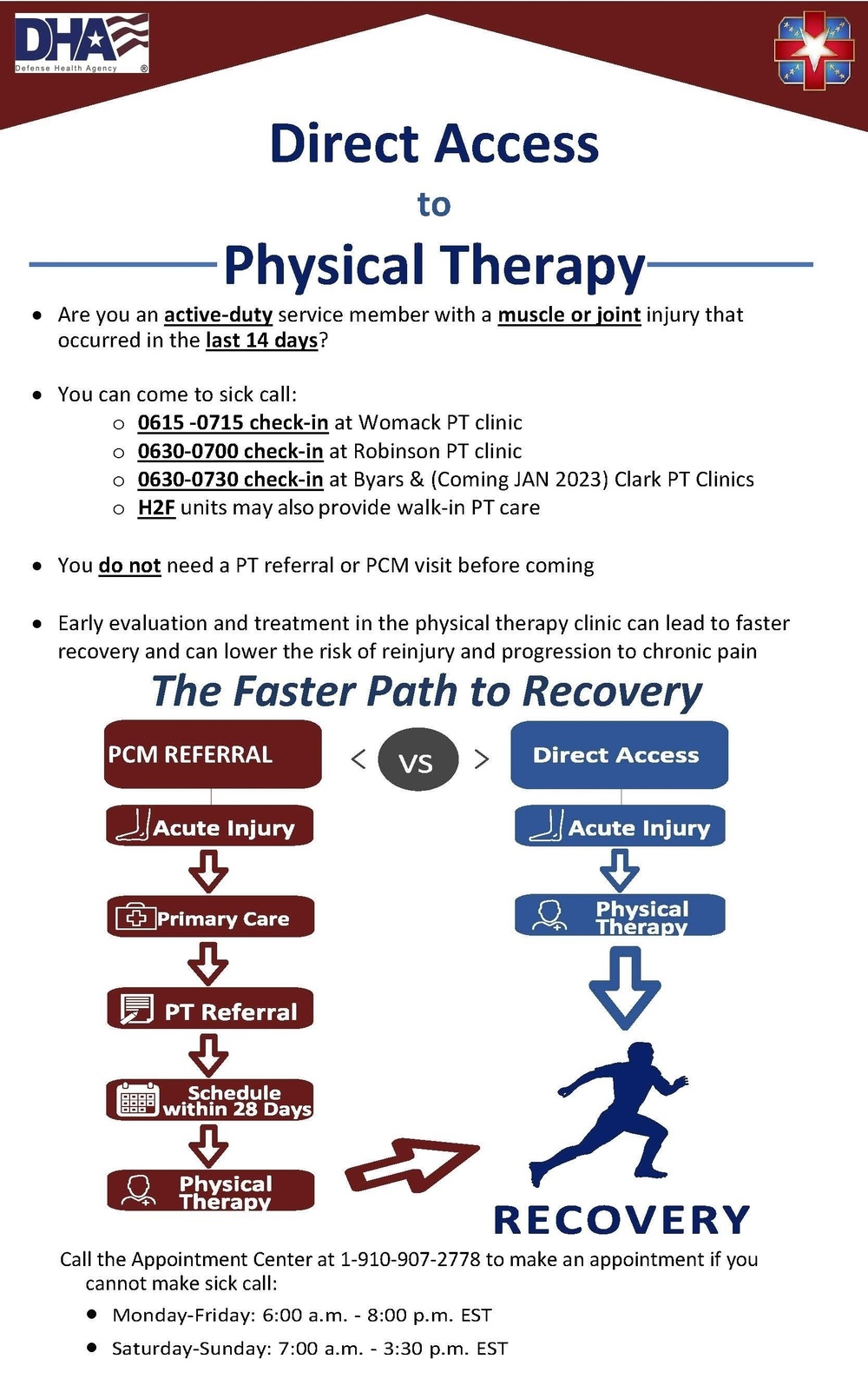 Direct Access to Physical Therapy speeds up recovery for acute injuries at WAMC