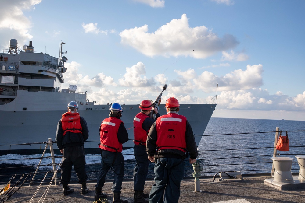 USS Bulkeley (DDG 84) Completes Replenishment-at-Sea