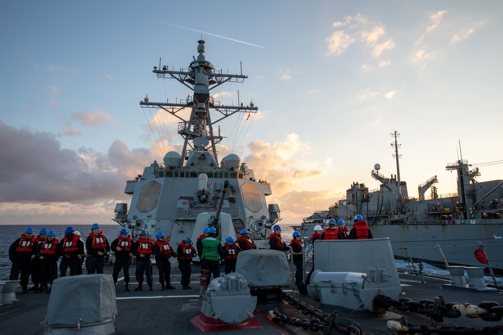 USS Bulkeley (DDG 84) Completes Replenishment-at-Sea