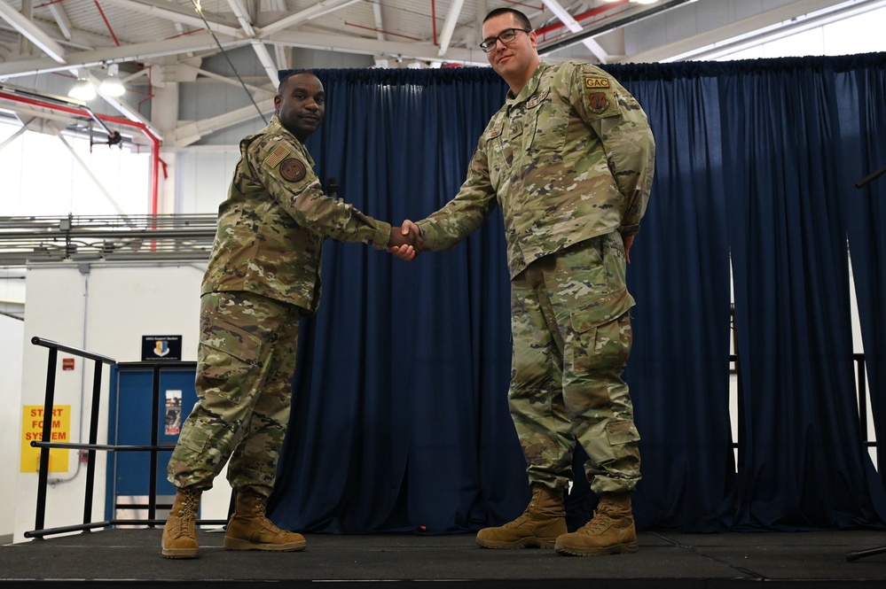 Air National Guard Command Chief visits the 129th Rescue Wing