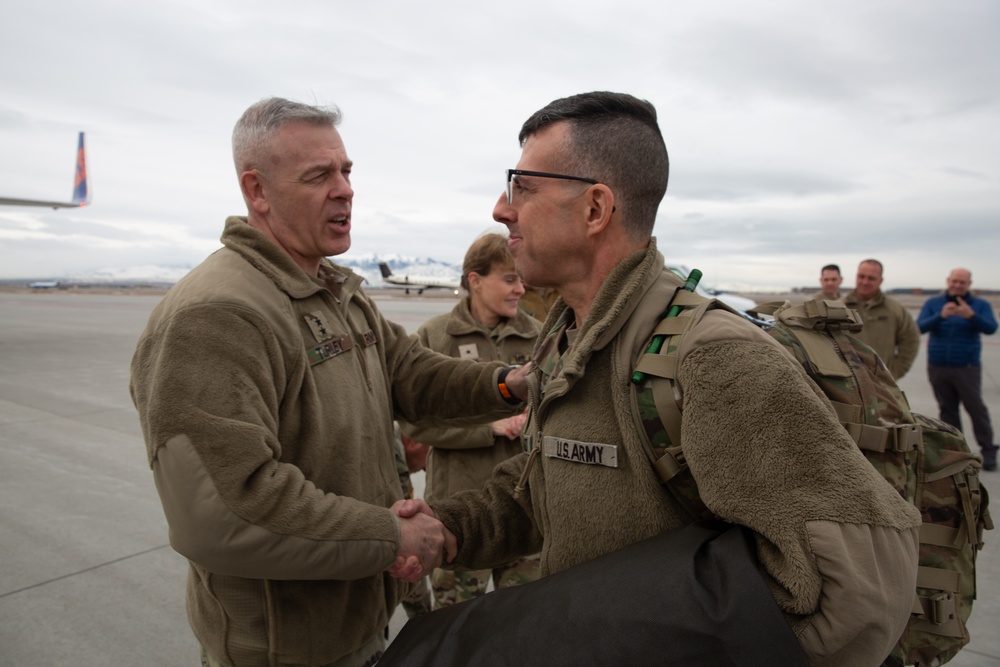 Soldiers from the Utah National Guard’s Main Command Post Operation Detachment deploy in support of U.S. European Command