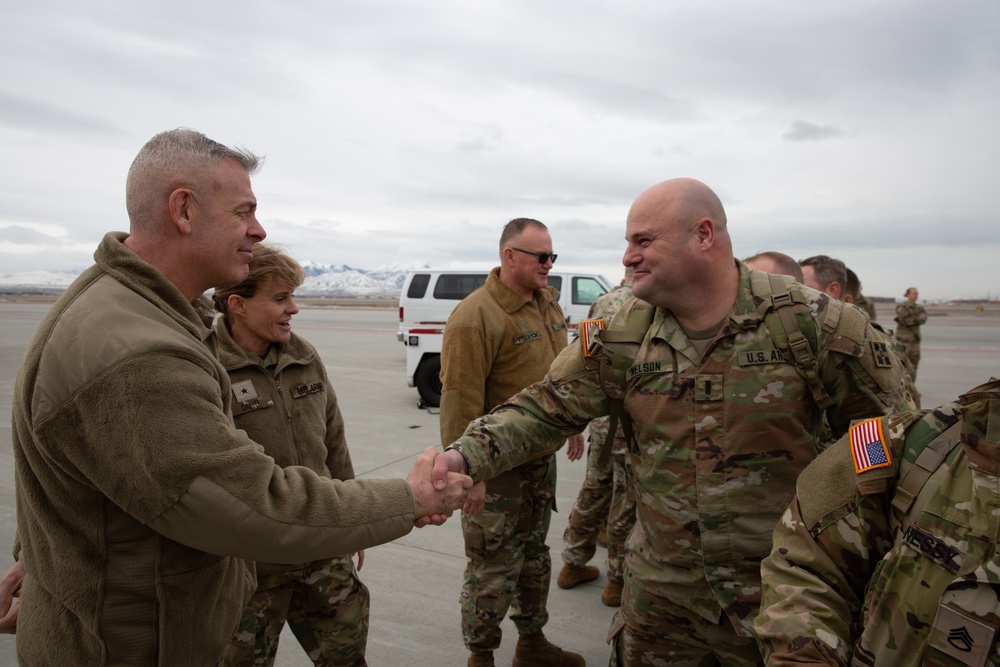 Soldiers from the Utah National Guard’s Main Command Post Operation Detachment deploy in support of U.S. European Command