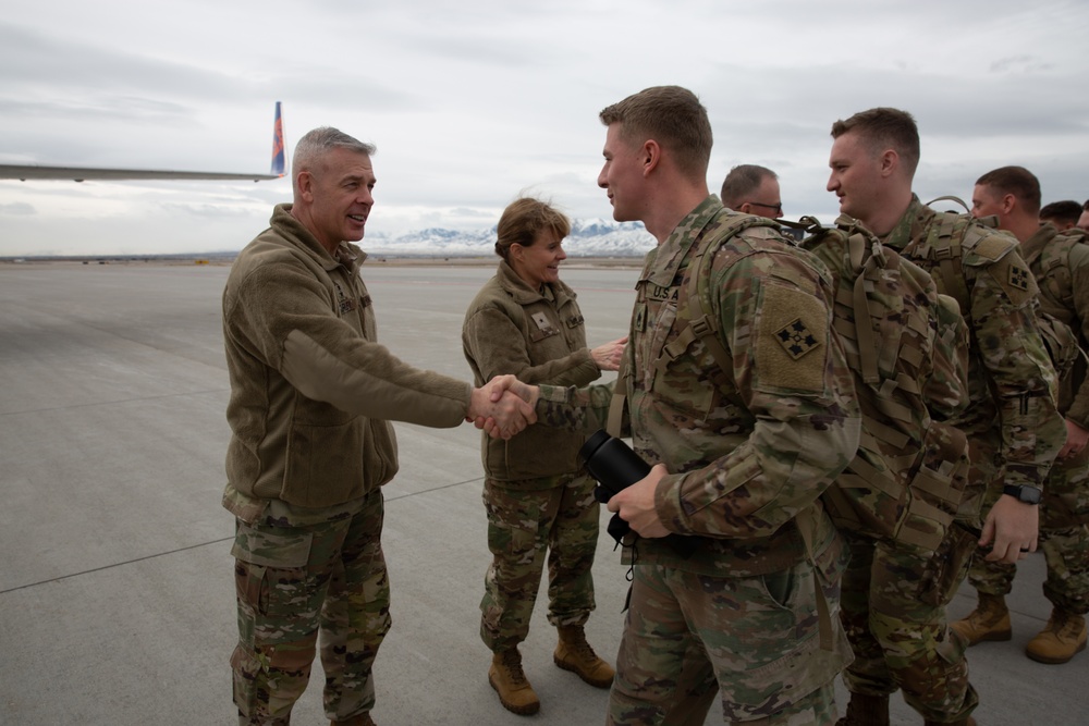 Soldiers from the Utah National Guard’s Main Command Post Operation Detachment deploy in support of U.S. European Command