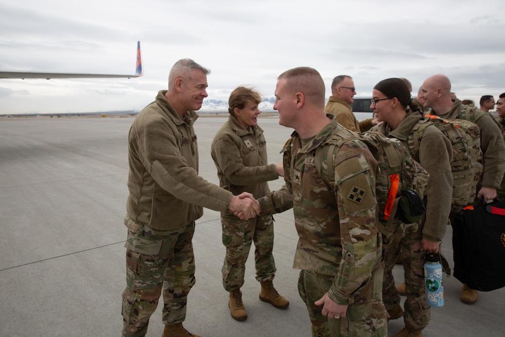 Soldiers from the Utah National Guard’s Main Command Post Operation Detachment deploy in support of U.S. European Command