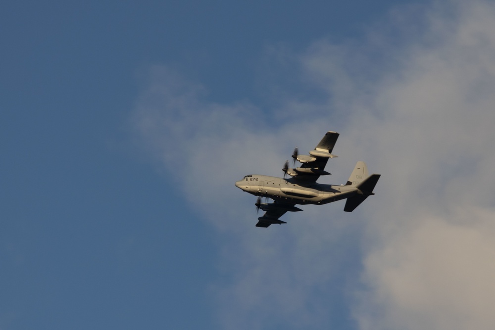 Marine Aerial Refueler Transport Squadron 153 KC-130J Arrival