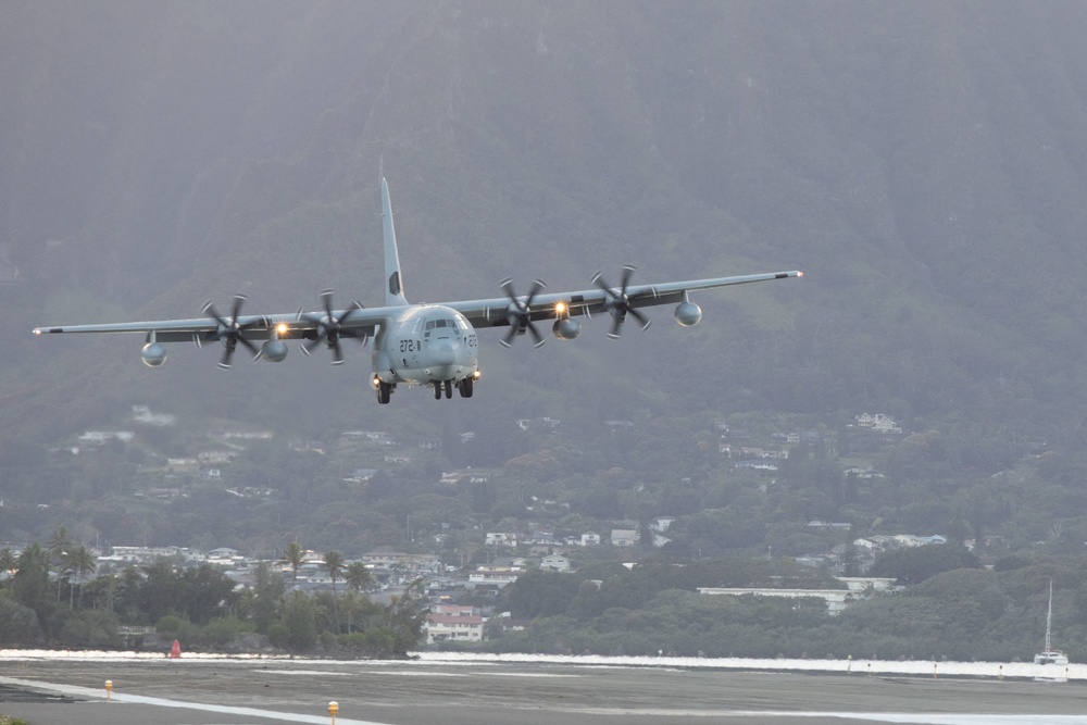 Marine Aerial Refueler Transport Squadron 153 KC-130J Arrival