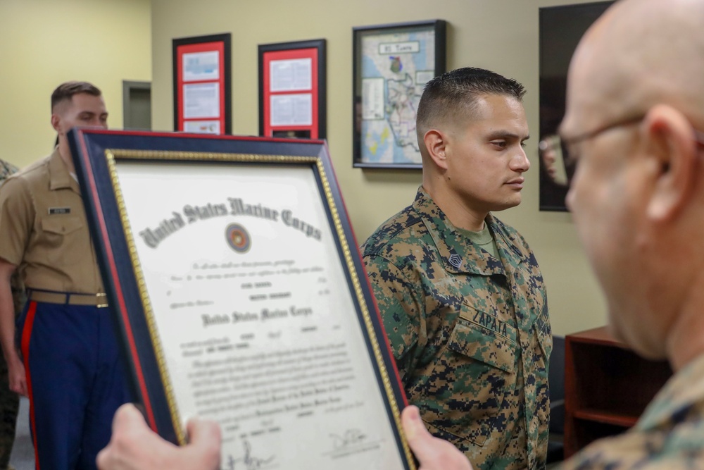 Master Sgt. Zapata promotion ceremony