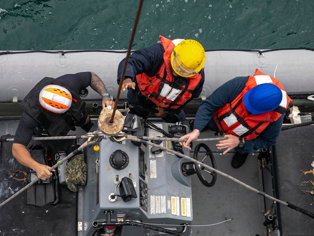 USS Delbert D. Black Conducts RHIB Operations