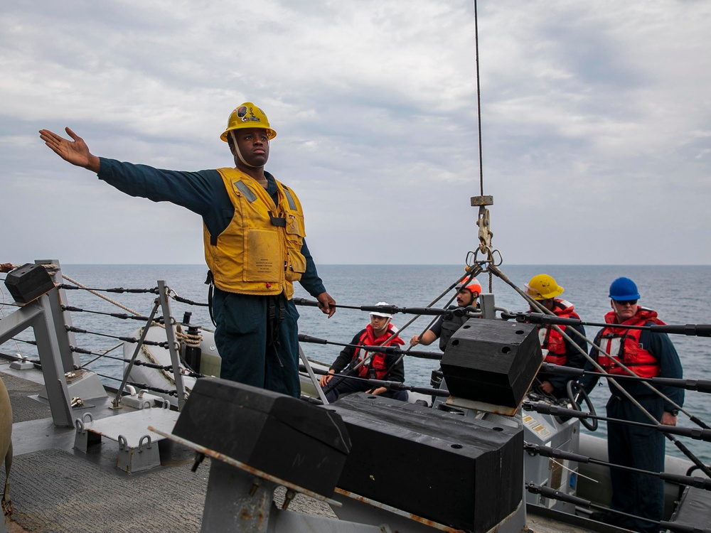 USS Delbert D. Black Conducts RHIB Operations