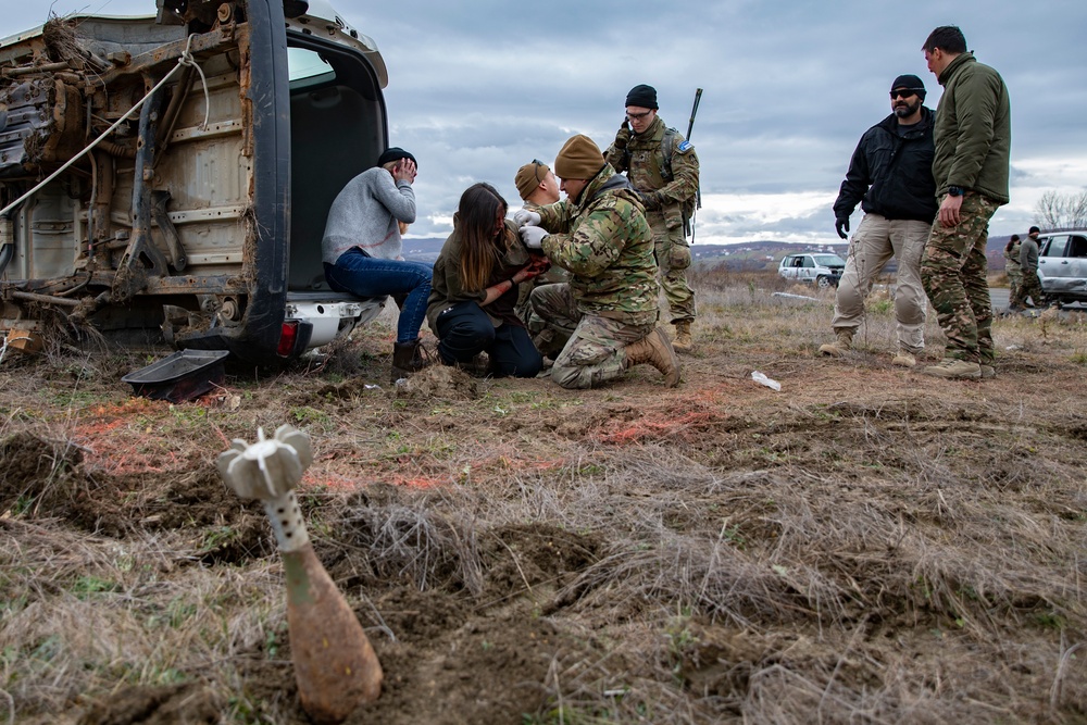 KFOR Soldiers evaluated during complex emergency response training scenario