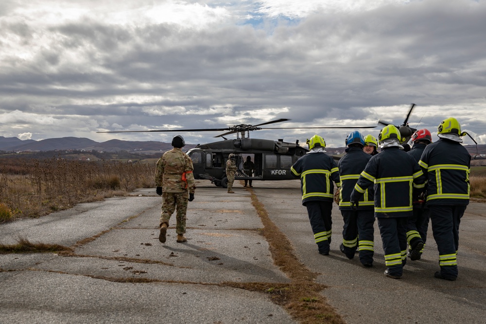 KFOR Soldiers evaluated during complex emergency response training scenario