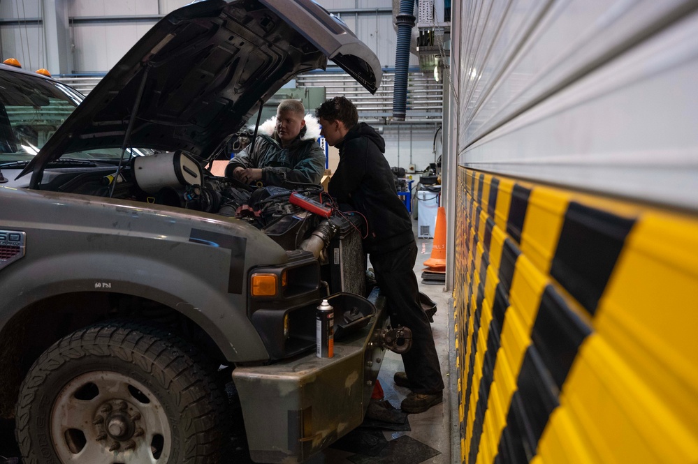 100th LRS performs routine vehicle maintenance