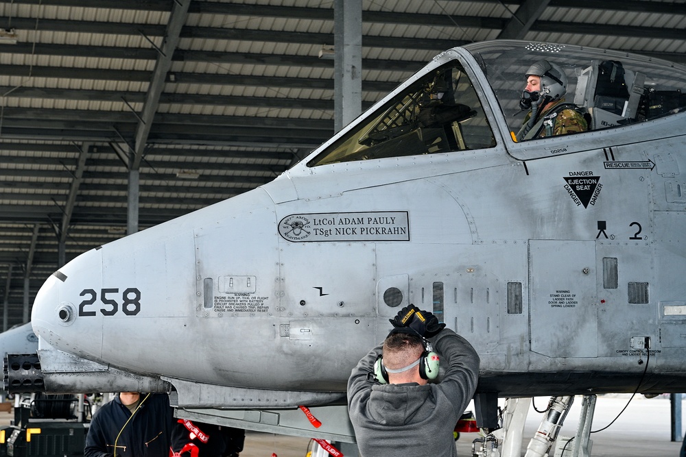 Recovering an A-10 After Routine Flight Operations at Selfridge