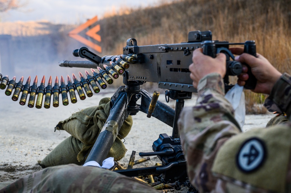 102nd Cavalry M2 machine gun zero range