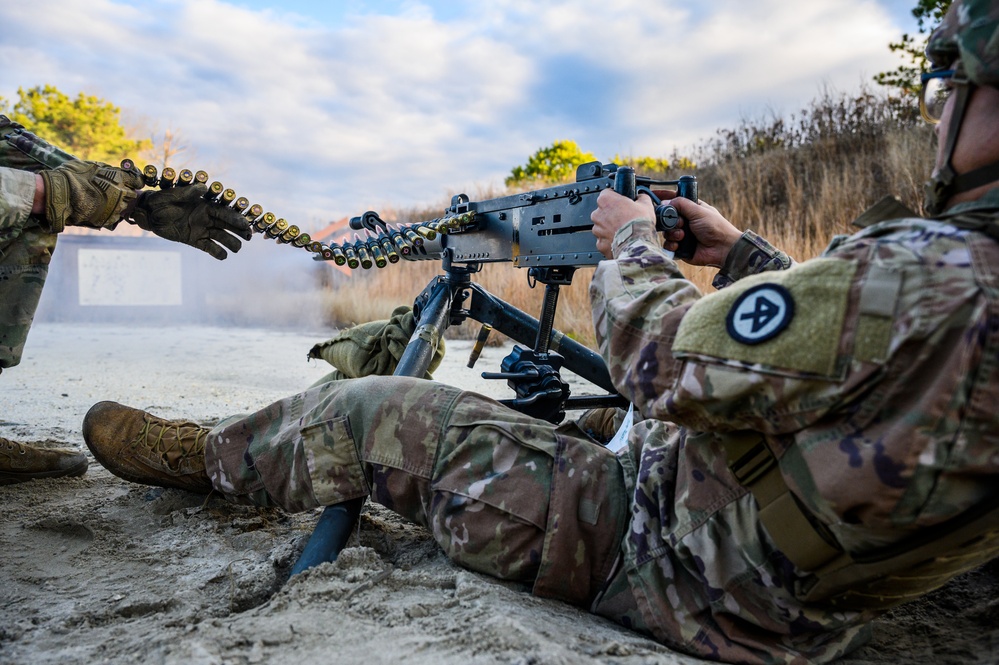 102nd Cavalry M2 machine gun zero range