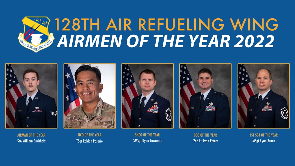 128th Air Refueling Wing Airmen of the Year 2022