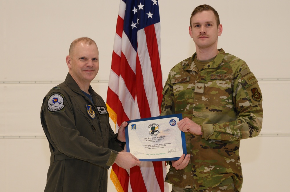 356th AMU dedicated crew chief ceremony