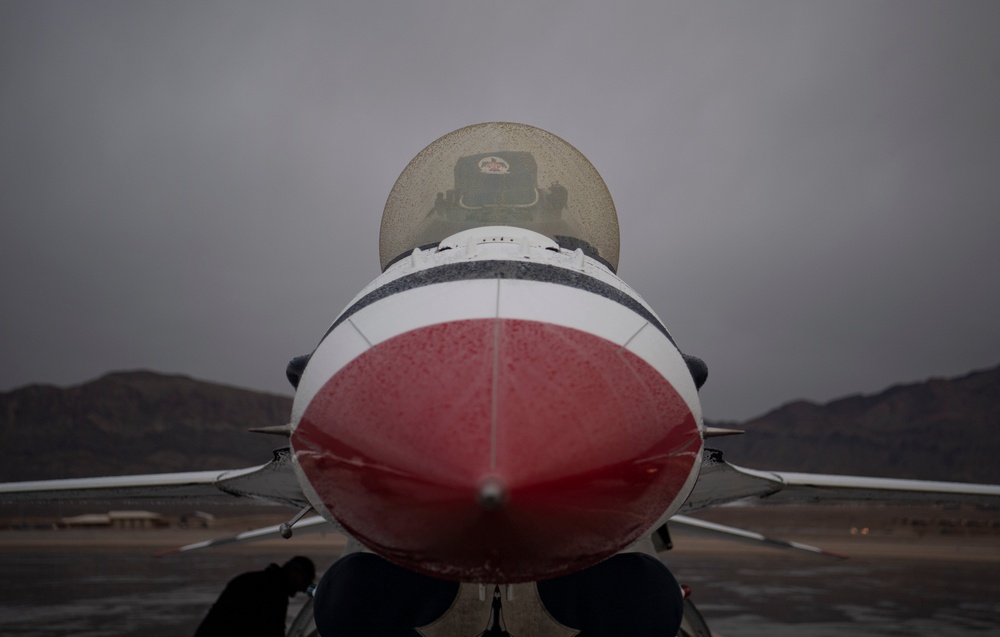 A rainy day at Nellis