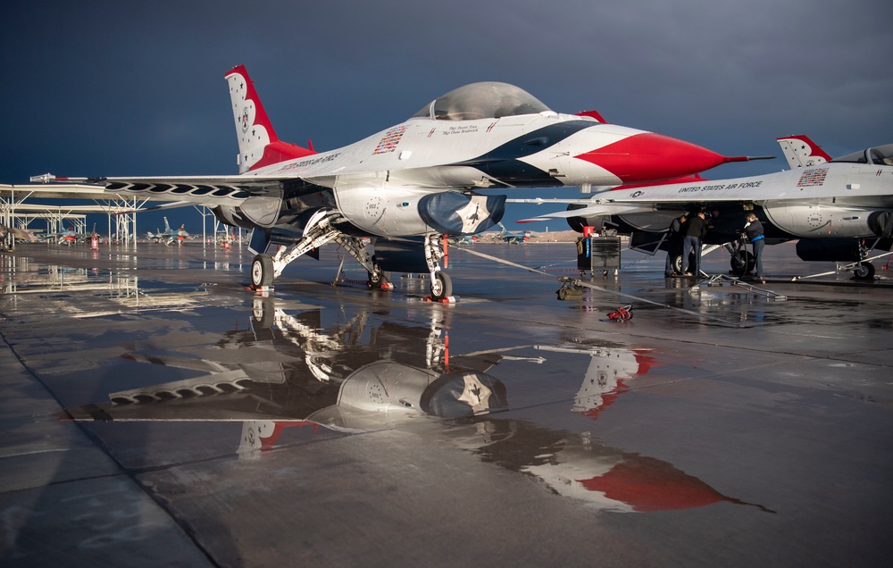 A rainy day at Nellis