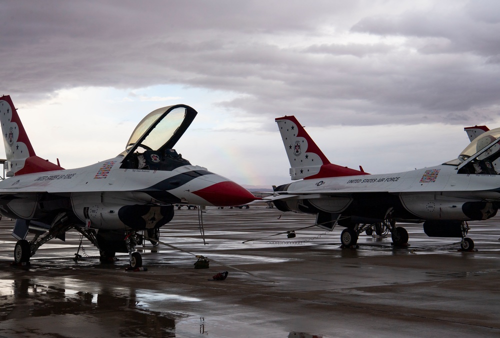 A rainy day at Nellis