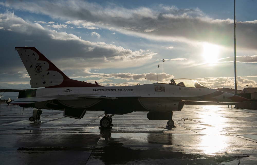 A rainy day at Nellis