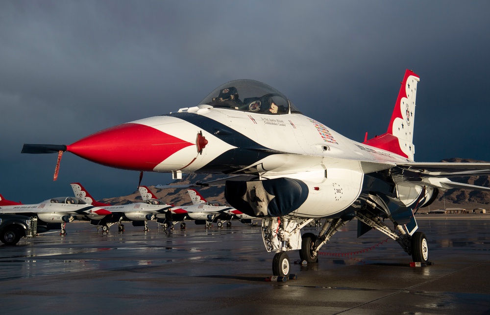 A rainy day at Nellis