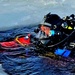 Firefighters on installation fire department dive team participate in ice rescue training at frozen lake at Fort McCoy