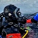 Firefighters on installation fire department dive team participate in ice rescue training at frozen lake at Fort McCoy