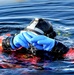 Firefighters on installation fire department dive team participate in ice rescue training at frozen lake at Fort McCoy