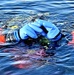 Firefighters on installation fire department dive team participate in ice rescue training at frozen lake at Fort McCoy