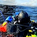 Firefighters on installation fire department dive team participate in ice rescue training at frozen lake at Fort McCoy